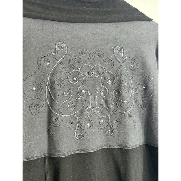 Vincente Jacket XL Black Color Block Embroidered Whimsigoth Stevie Nicks Vamp - Picture 8 of 10